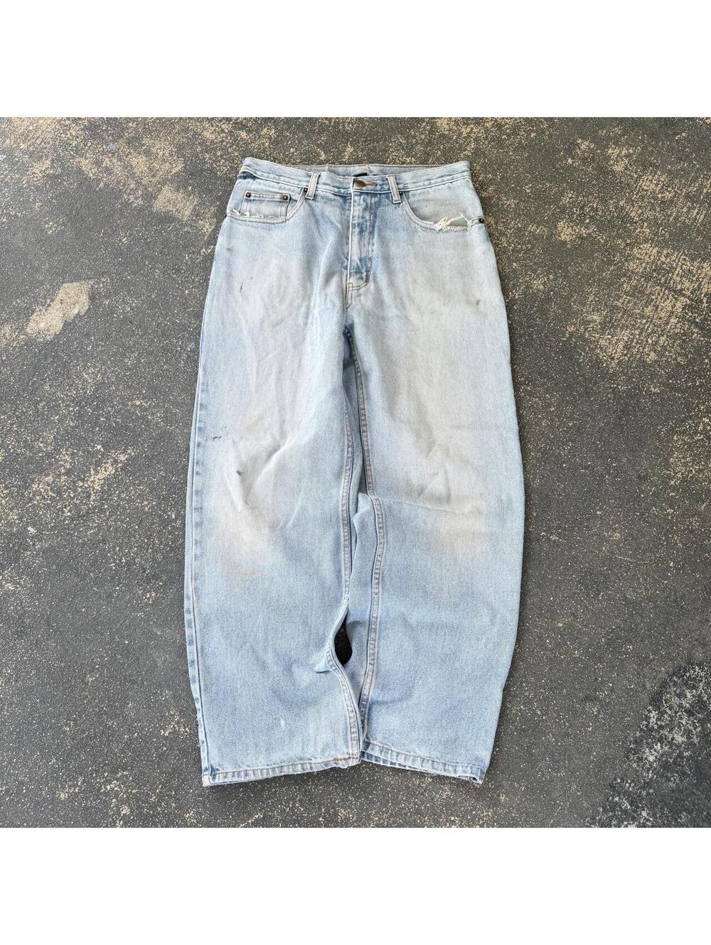 Vintage Y2K Faded Baggy Domani Blue Jeans
